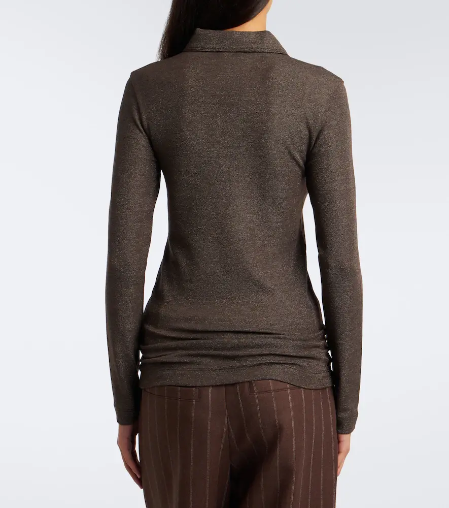 Brunello Cucinelli Wool-blend polo sweater | Thumbnail 2