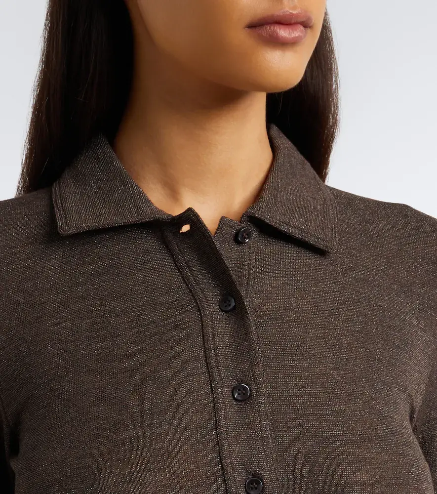 Brunello Cucinelli Wool-blend polo sweater | Thumbnail 5
