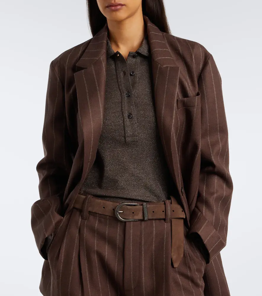 Brunello Cucinelli Wool-blend polo sweater | Thumbnail 6