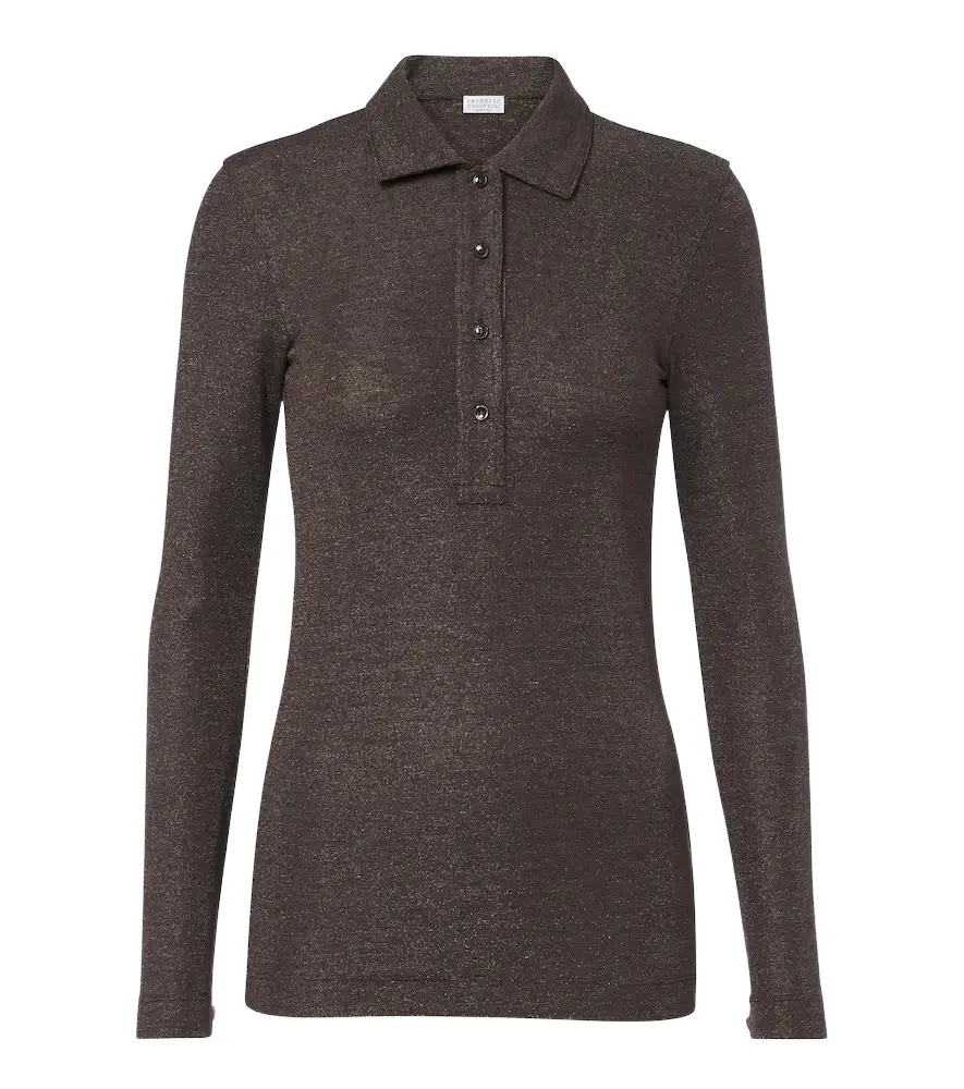 Wool-blend polo sweater Wool-blend polo sweater