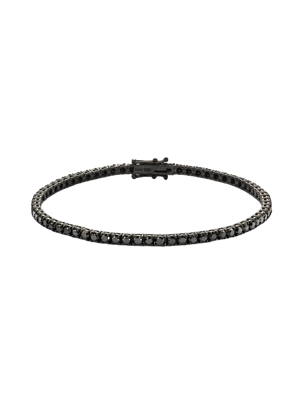 SHAY JEWELRY 18kt black gold tennis bracelet with black diamonds