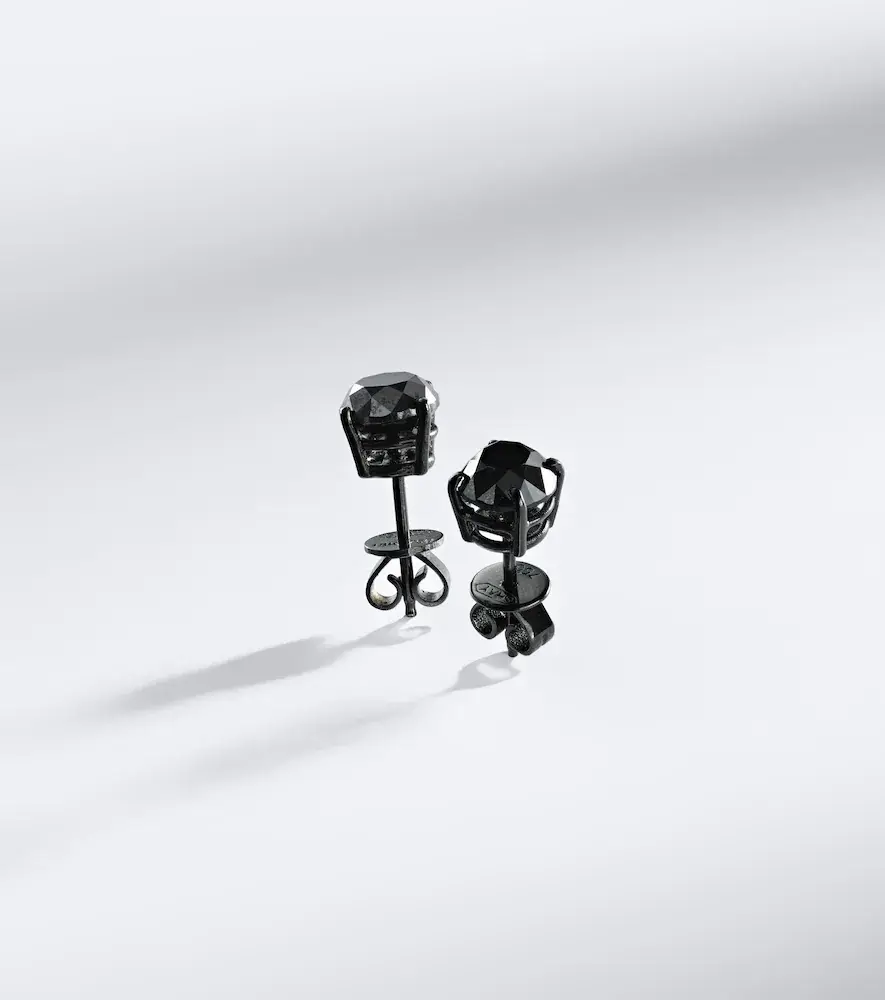 SHAY JEWELRY 18kt black gold earrings with black diamonds | Thumbnail 2 SHAY JEWELRY 18kt black gold earrings with black diamonds | Thumbnail 2