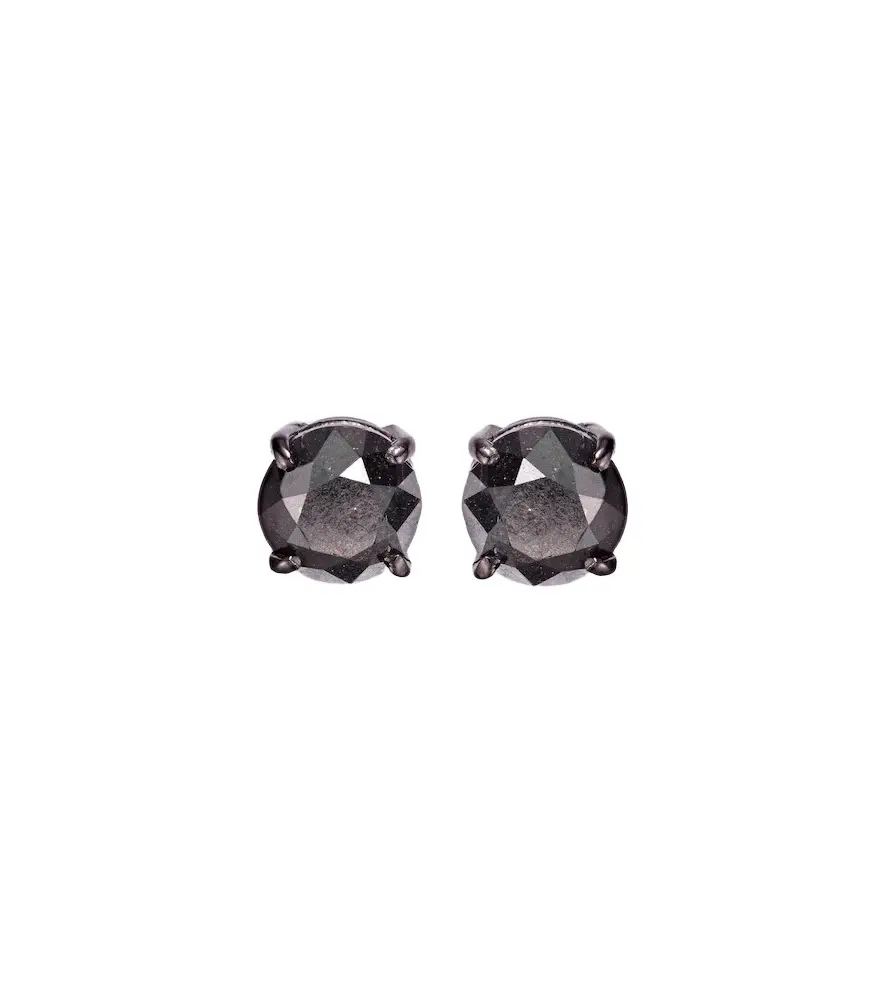 SHAY JEWELRY 18kt black gold earrings with black diamonds