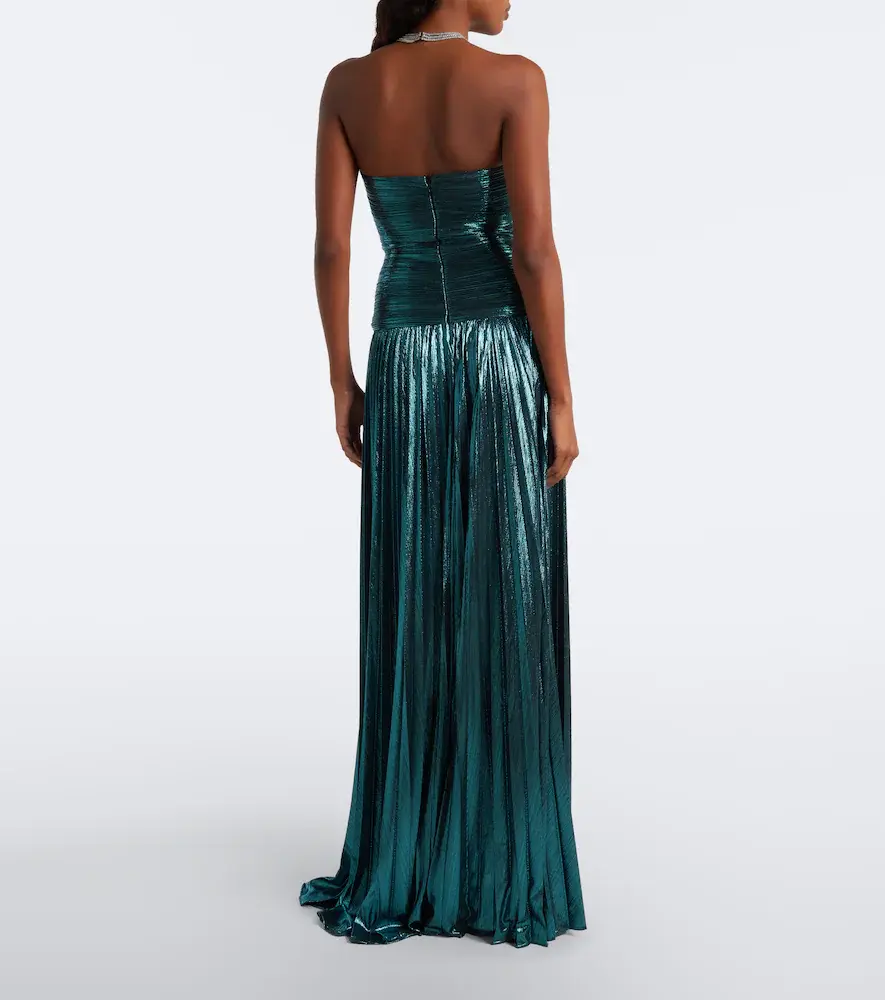 Retrofête Retrofête Monterey cutout strapless lamé bustier gown | Thumbnail 5 Retrofête Retrofête Monterey cutout strapless lamé bustier gown | Thumbnail 5