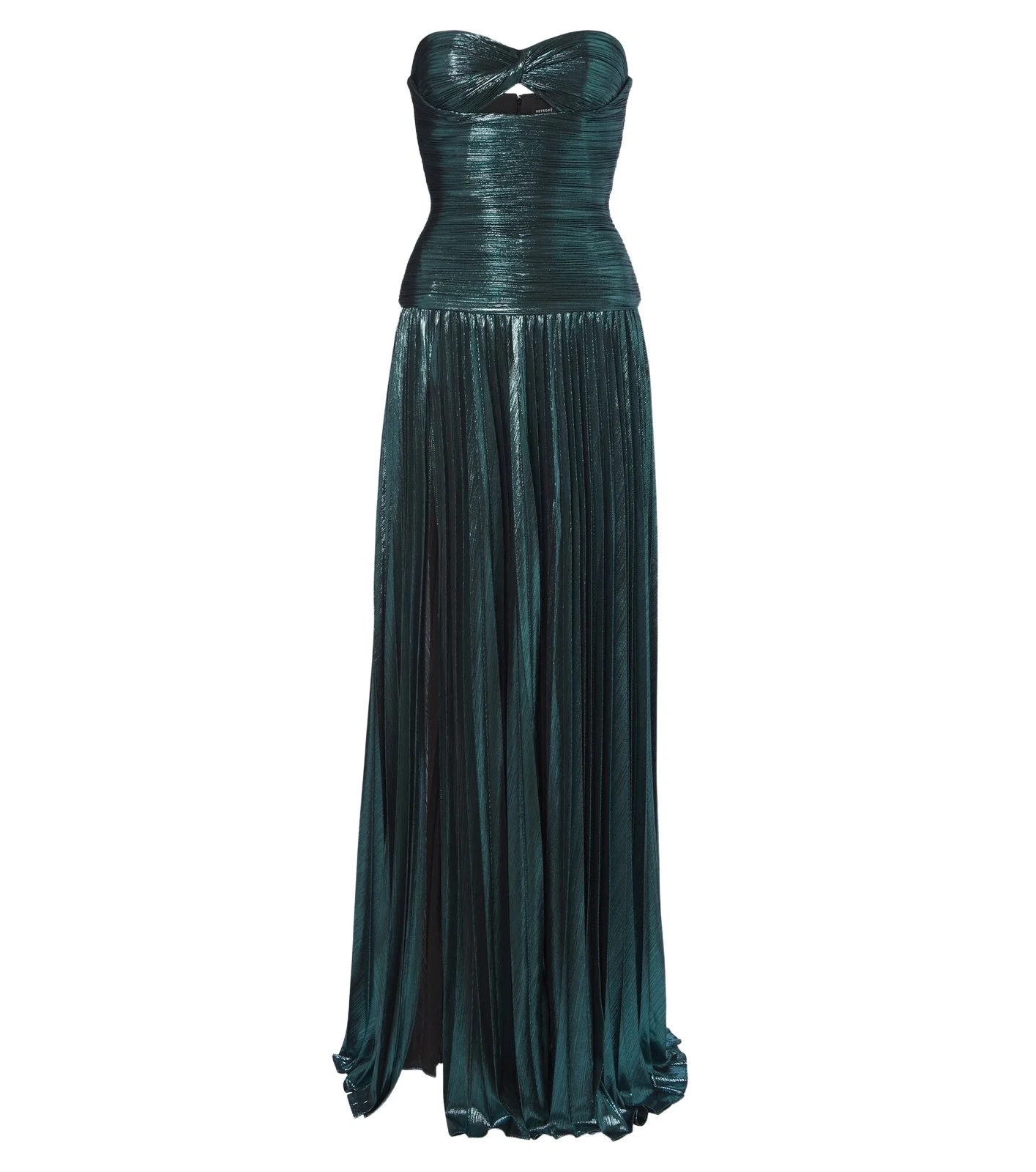 Retrofête Monterey cutout strapless lamé bustier gown Retrofête Monterey cutout strapless lamé bustier gown