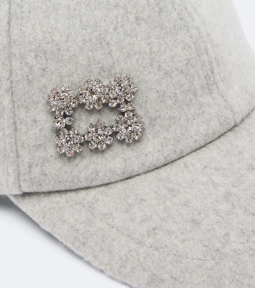 Roger Vivier Embellished wool and cashmere baseball cap | Thumbnail 2
