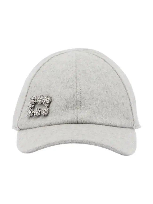 Embellished wool and cashmere baseball cap Embellished wool and cashmere baseball cap
