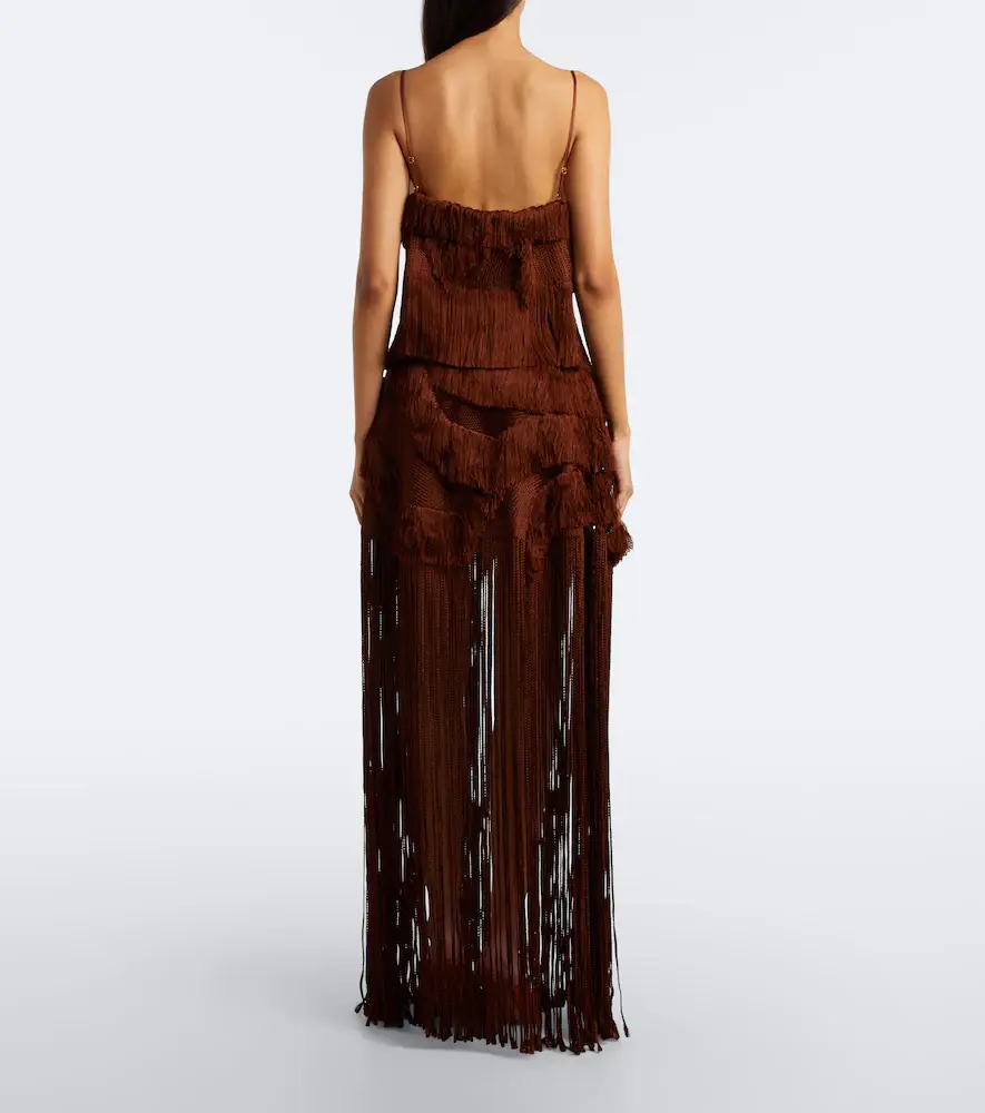 Xu Zhi Braided embellished fringed miniskirt | Thumbnail 3