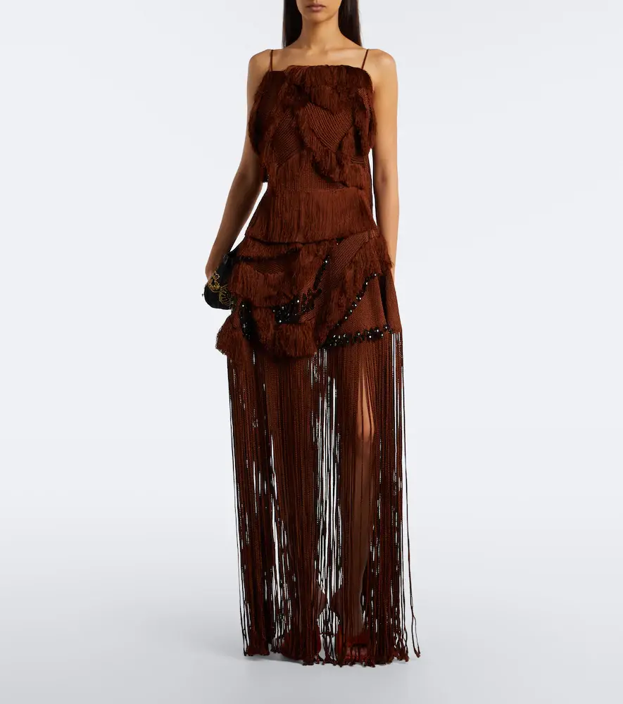 Xu Zhi Braided embellished fringed miniskirt | Thumbnail 5