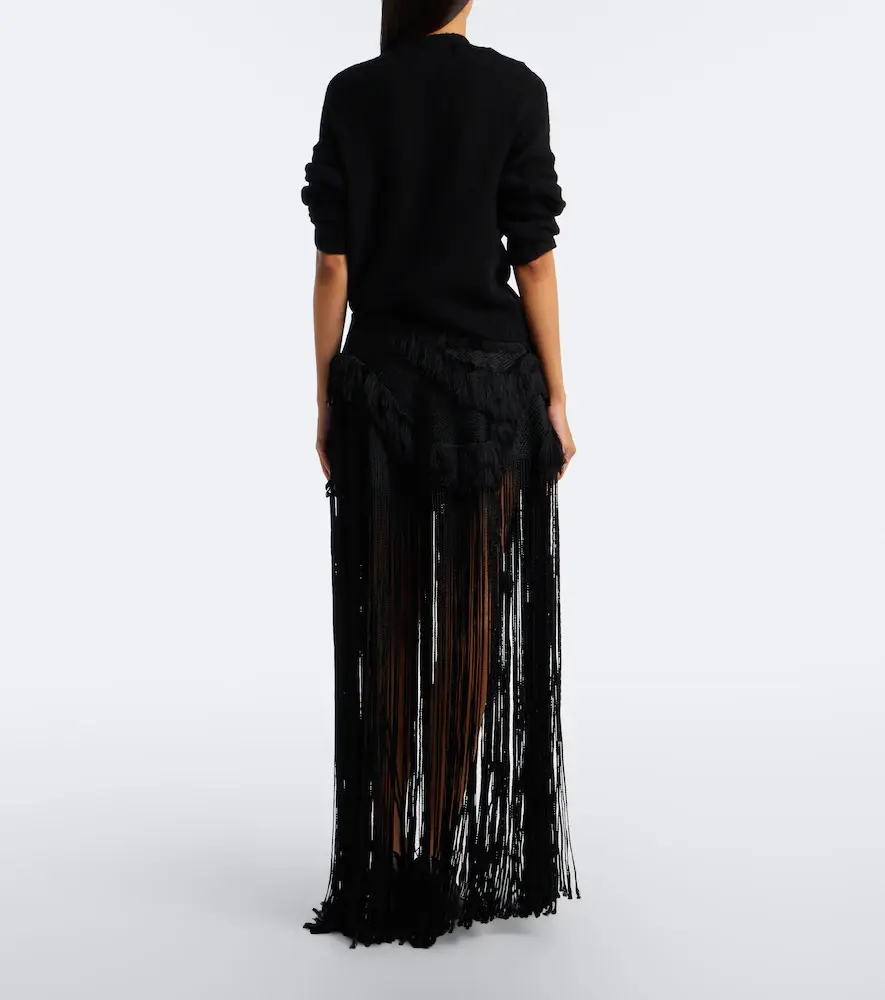 Xu Zhi Braided embellished fringed miniskirt | Thumbnail 4