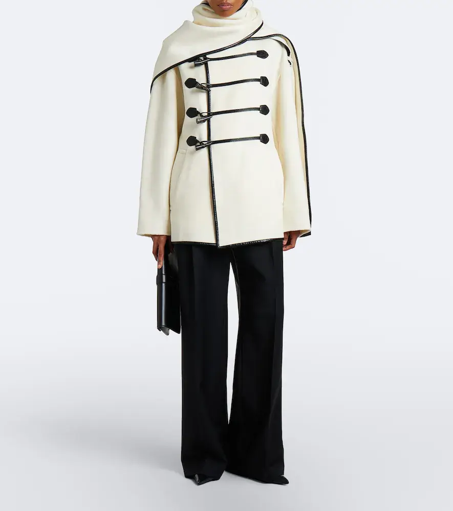 Xu Zhi Scarf-detail wool peacoat | Thumbnail 2