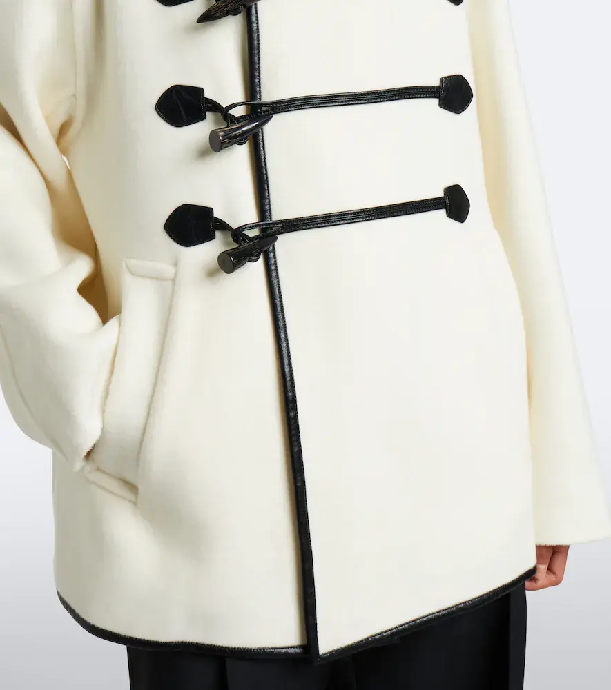 Xu Zhi Scarf-detail wool peacoat | Thumbnail 3