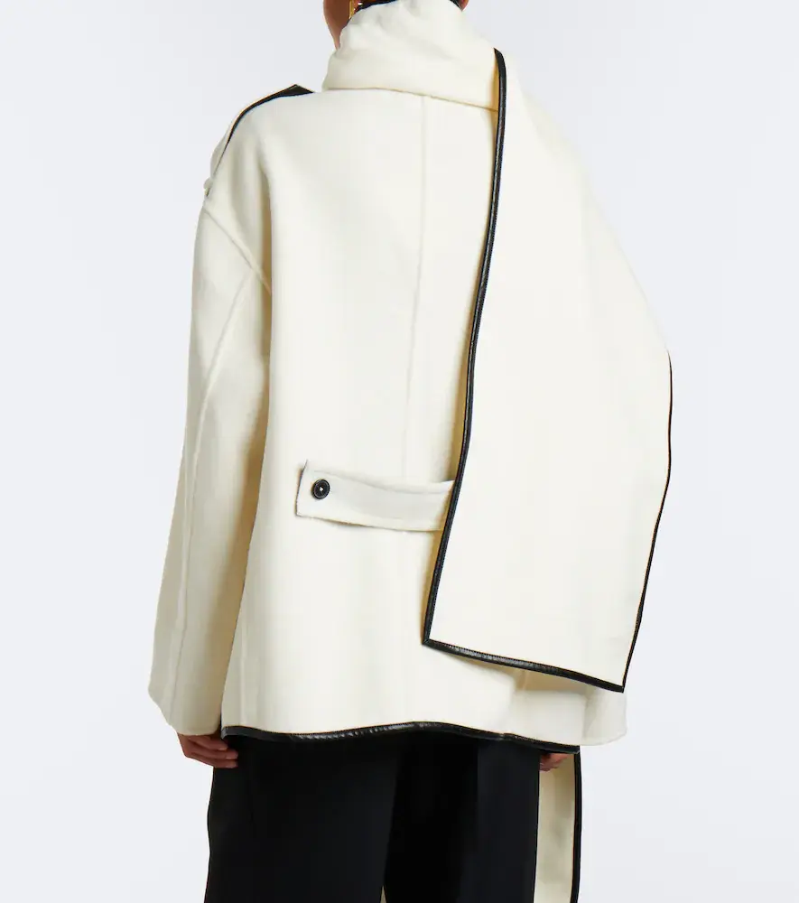 Xu Zhi Scarf-detail wool peacoat | Thumbnail 4