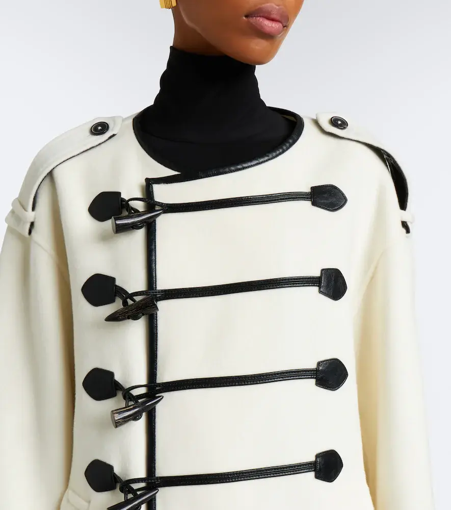 Xu Zhi Scarf-detail wool peacoat | Thumbnail 6