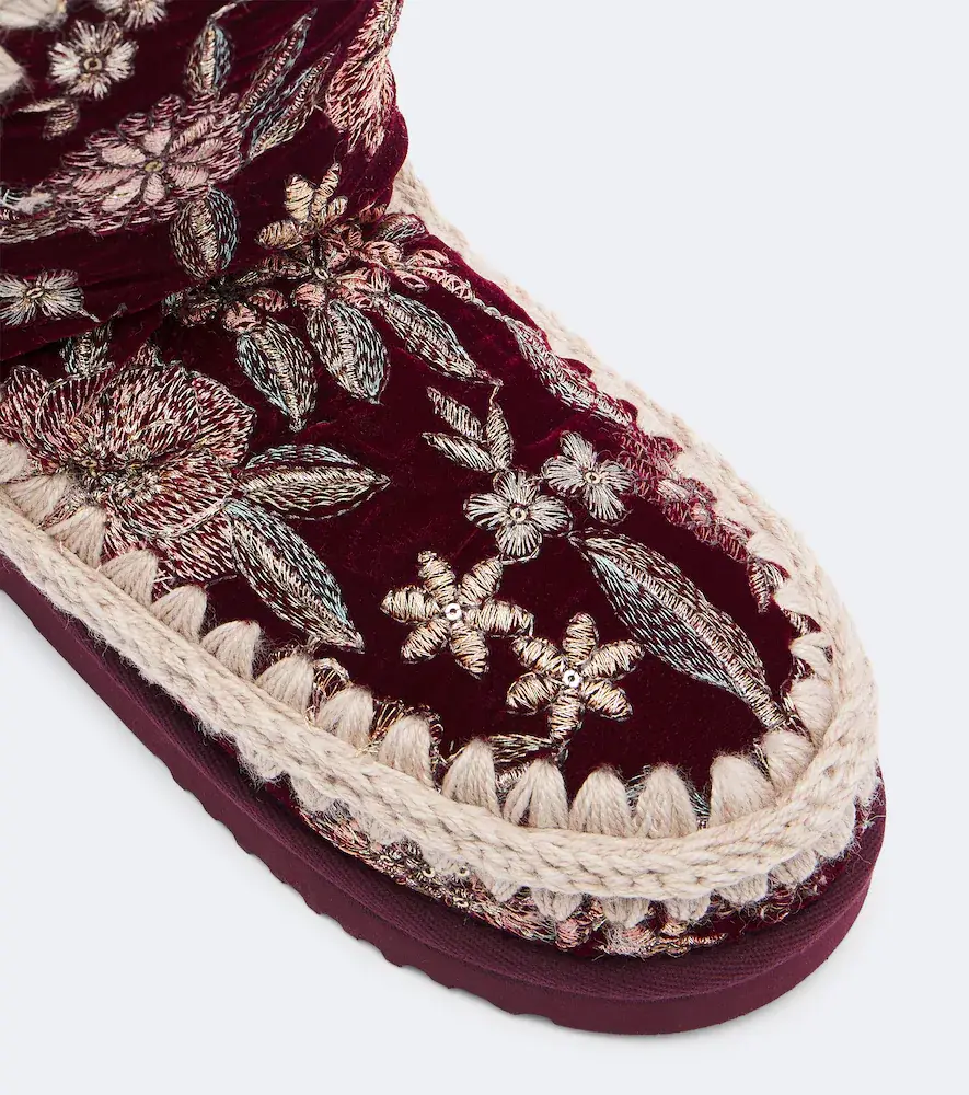 MOU 24 shearling-lined velvet ankle boots | Thumbnail 2
