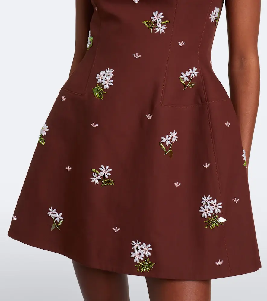 SHUSHU/TONG Embellished halterneck cotton minidress | Thumbnail 4 SHUSHU/TONG Embellished halterneck cotton minidress | Thumbnail 4