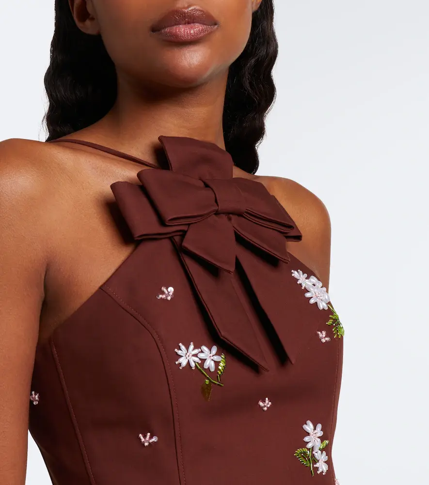 SHUSHU/TONG Embellished halterneck cotton minidress | Thumbnail 5 SHUSHU/TONG Embellished halterneck cotton minidress | Thumbnail 5