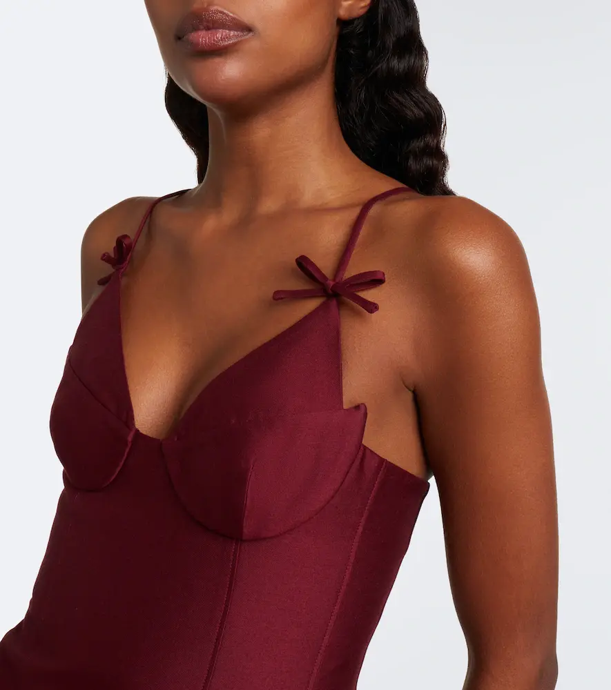SHUSHU/TONG Wool and silk-blend bustier dress | Thumbnail 3 SHUSHU/TONG Wool and silk-blend bustier dress | Thumbnail 3