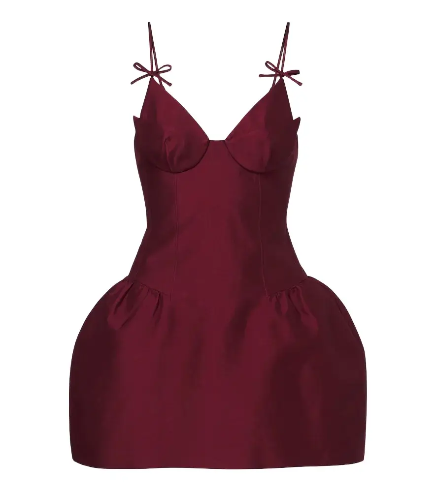 SHUSHU/TONG Wool and silk-blend bustier dress