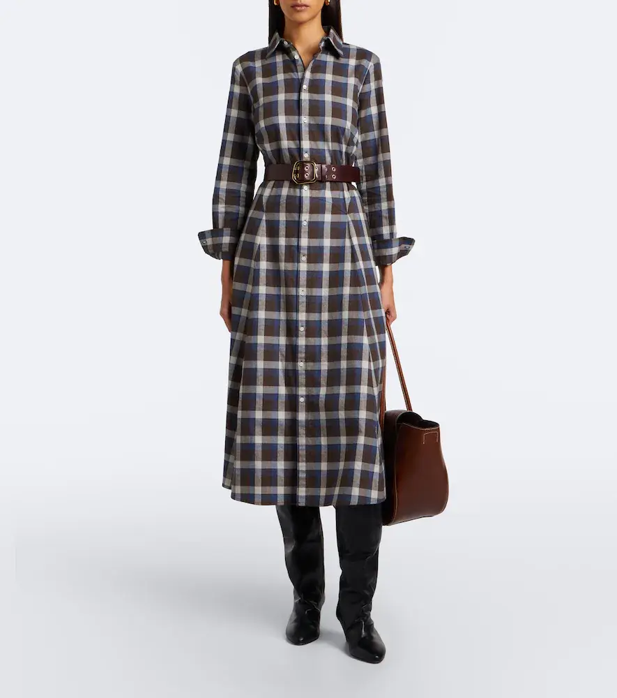 Polo Ralph Lauren Plaid cotton twill shirt dress | Thumbnail 2 Polo Ralph Lauren Plaid cotton twill shirt dress | Thumbnail 2