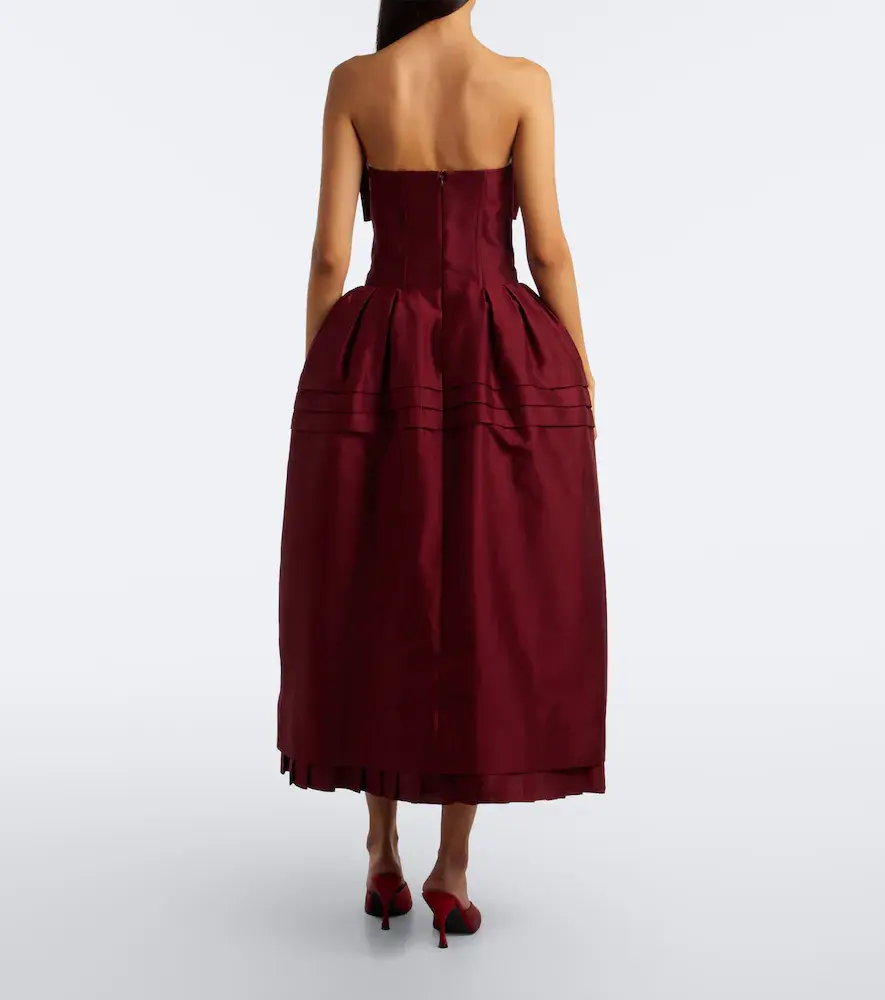 SHUSHU/TONG Bow-detail wool and silk blend bustier dress | Thumbnail 2 SHUSHU/TONG Bow-detail wool and silk blend bustier dress | Thumbnail 2