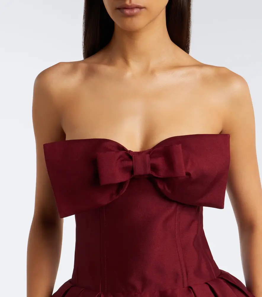 SHUSHU/TONG Bow-detail wool and silk blend bustier dress | Thumbnail 6 SHUSHU/TONG Bow-detail wool and silk blend bustier dress | Thumbnail 6