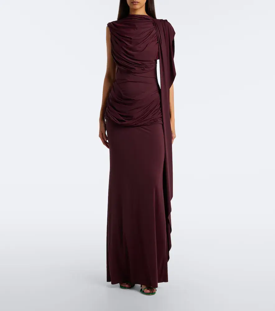DE LA VALI Draped jersey gown | Thumbnail 2