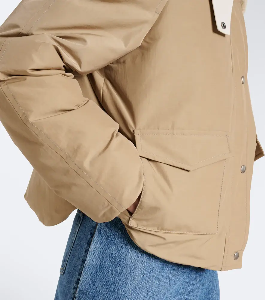 Loewe Padded shearling-trimmed cotton-blend jacket | Thumbnail 2