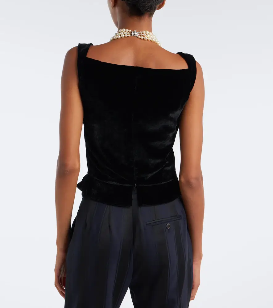 Vivienne Westwood Sunday draped velvet bustier top | Thumbnail 5 Vivienne Westwood Sunday draped velvet bustier top | Thumbnail 5