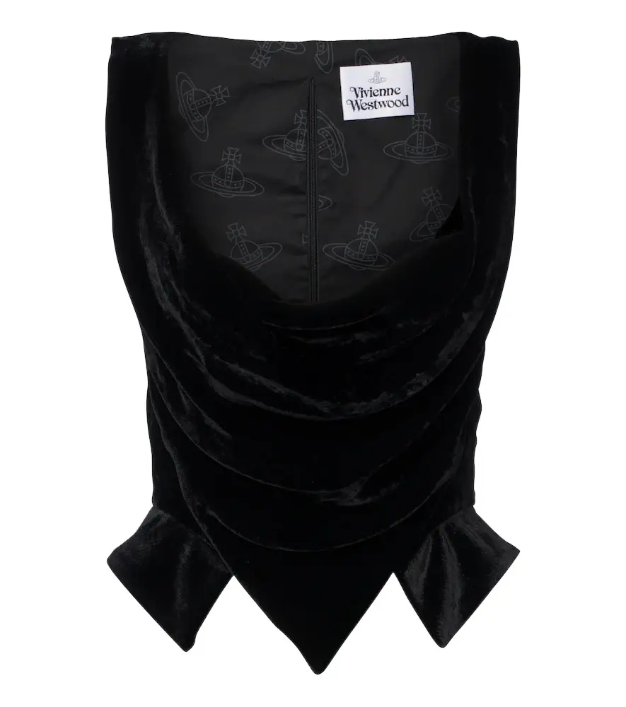 Sunday draped velvet bustier top Sunday draped velvet bustier top