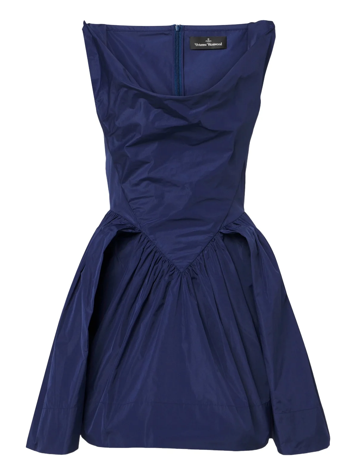 Sunday draped taffeta minidress