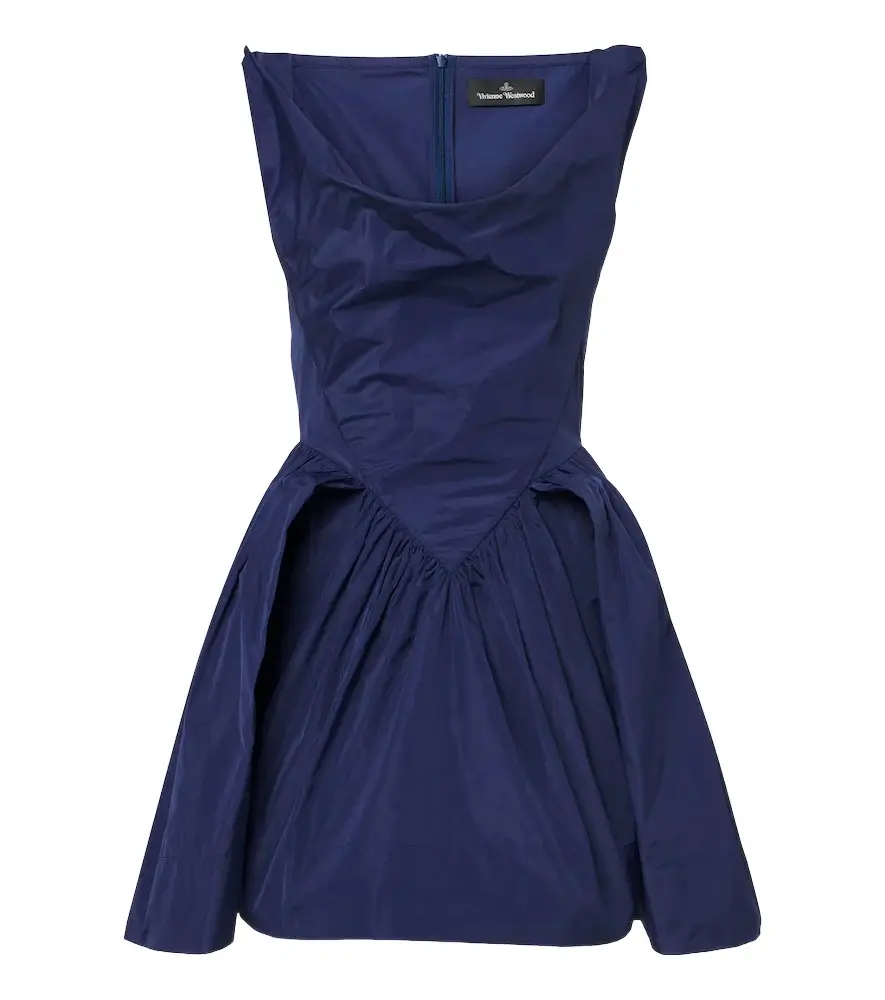 Sunday draped taffeta minidress Sunday draped taffeta minidress