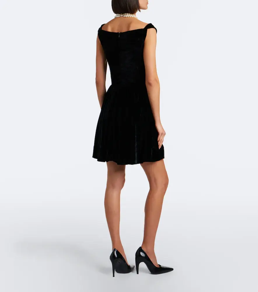 Vivienne Westwood Sunday draped velvet minidress | Thumbnail 4 Vivienne Westwood Sunday draped velvet minidress | Thumbnail 4