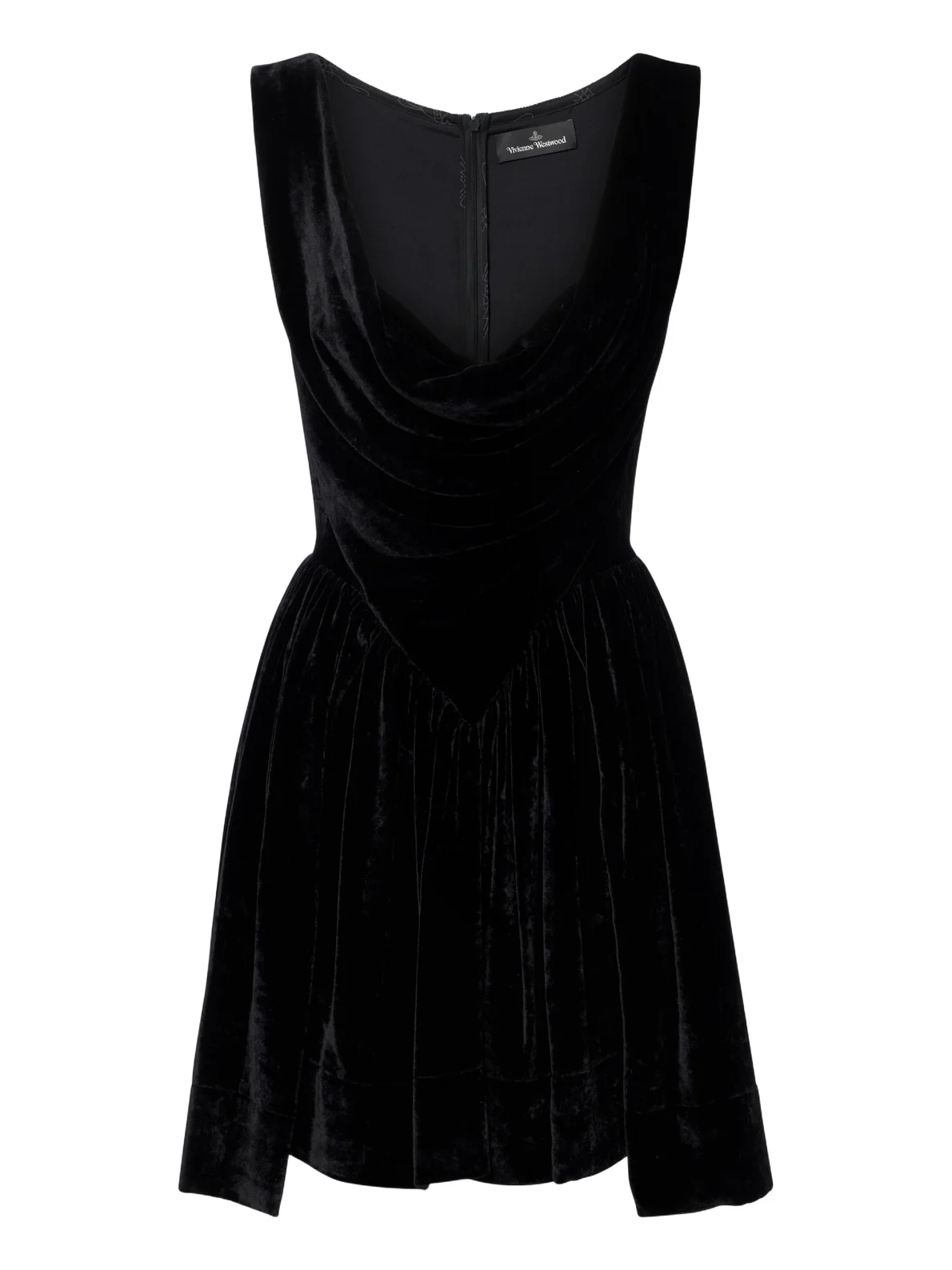 Sunday draped velvet minidress