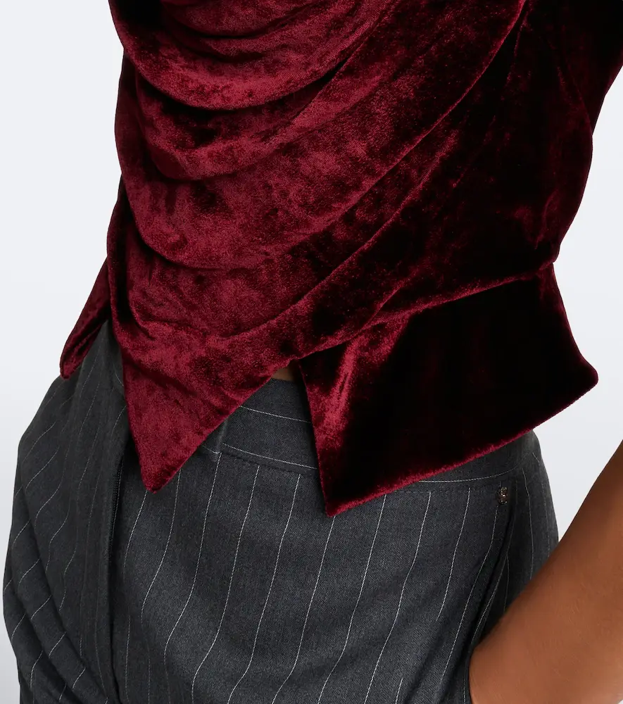 Vivienne Westwood Sunday draped velvet bustier top | Thumbnail 2 Vivienne Westwood Sunday draped velvet bustier top | Thumbnail 2
