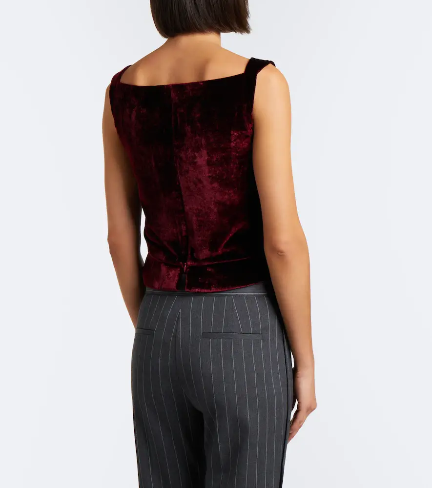 Vivienne Westwood Sunday draped velvet bustier top | Thumbnail 3 Vivienne Westwood Sunday draped velvet bustier top | Thumbnail 3