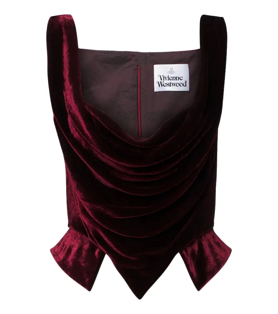Sunday draped velvet bustier top Sunday draped velvet bustier top
