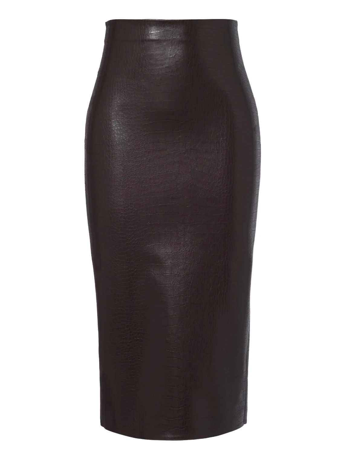 Croc-effect pencil skirt
