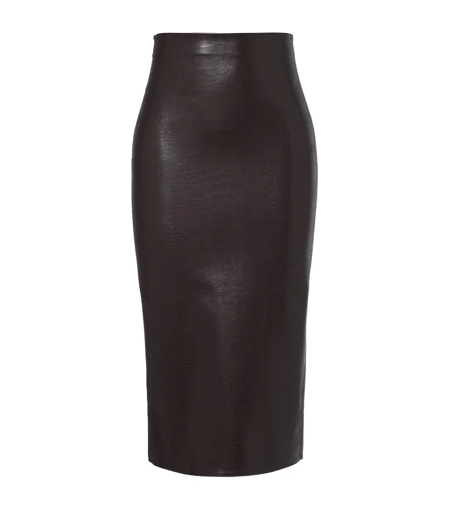 Wolford Croc-effect pencil skirt