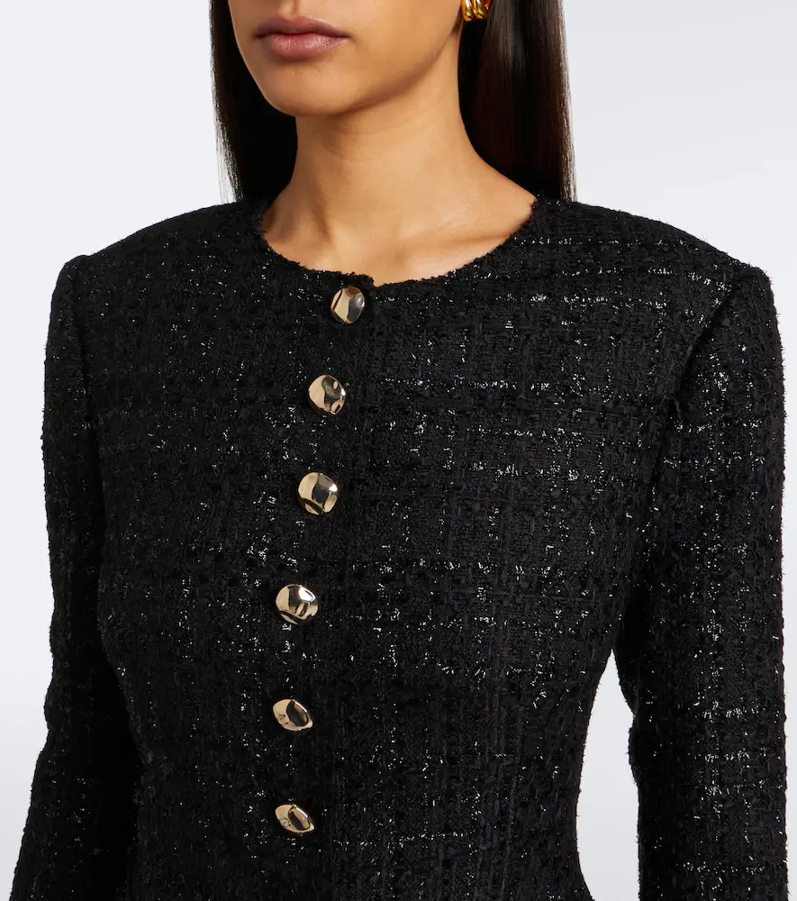 Simkhai Claudina pleated tweed lamé blazer dress | Thumbnail 2