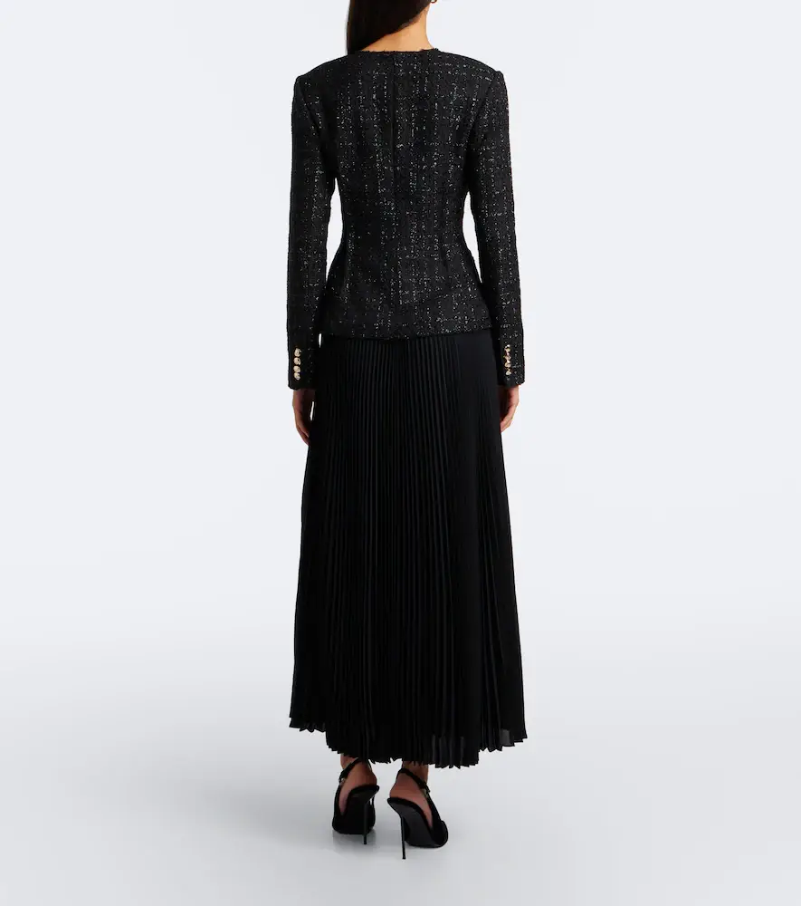 Simkhai Claudina pleated tweed lamé blazer dress | Thumbnail 3