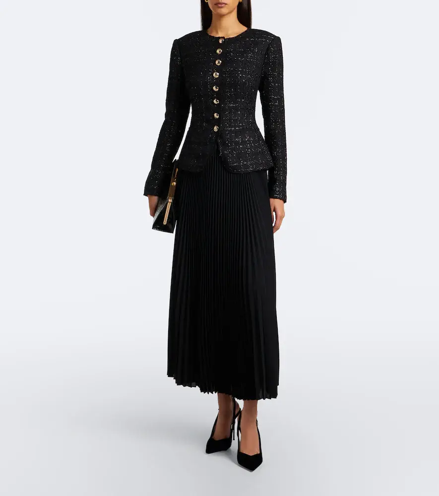 Simkhai Claudina pleated tweed lamé blazer dress | Thumbnail 4
