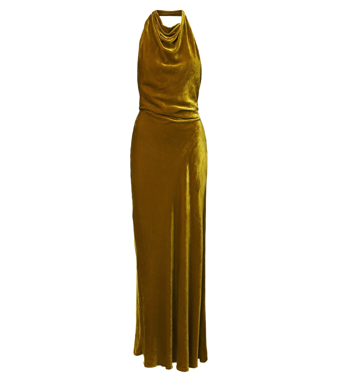 Simkhai Reannon draped open-back velvet gown