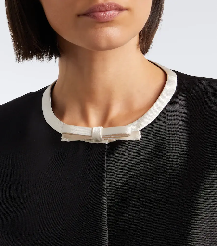 Simkhai Naelle bow-detail cropped satin top | Thumbnail 3