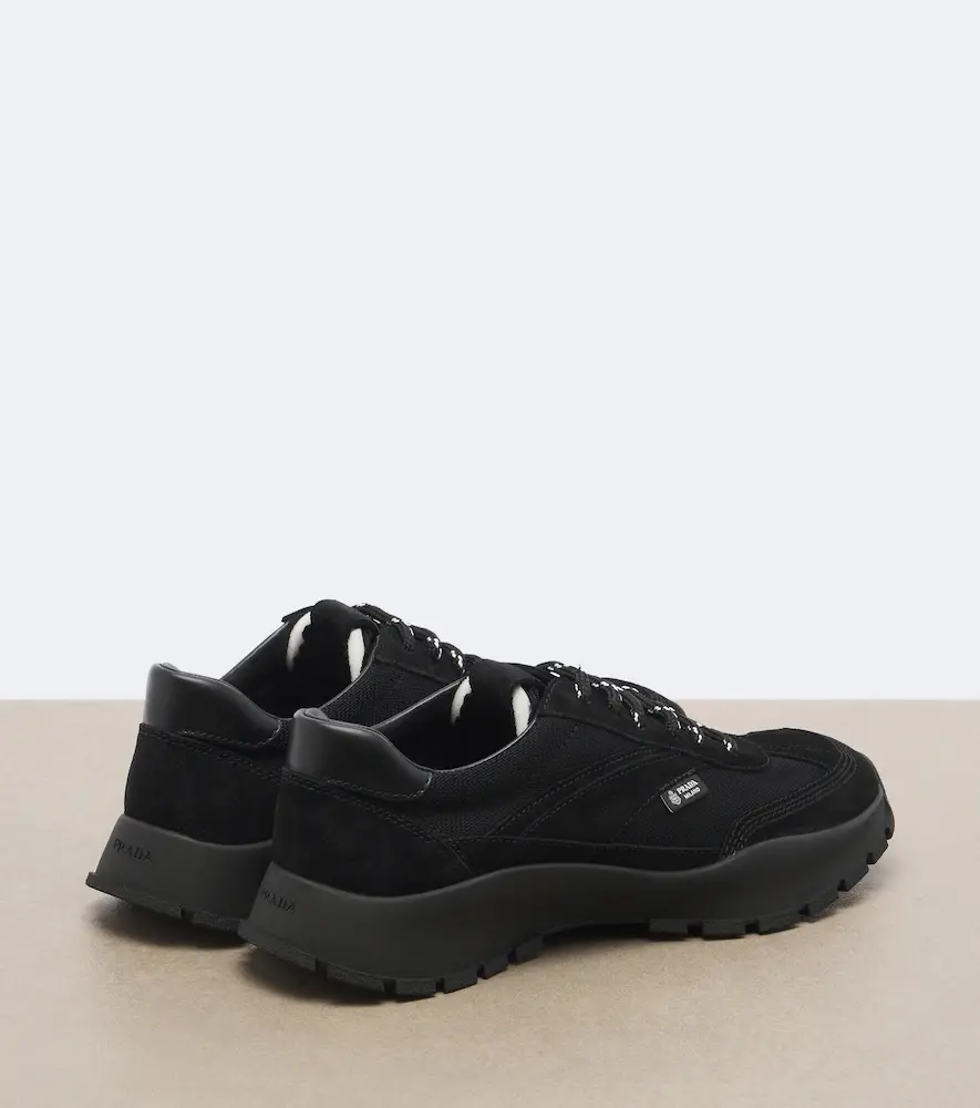 Prada Suede-trimmed sneakers | Thumbnail 3 Prada Suede-trimmed sneakers | Thumbnail 3