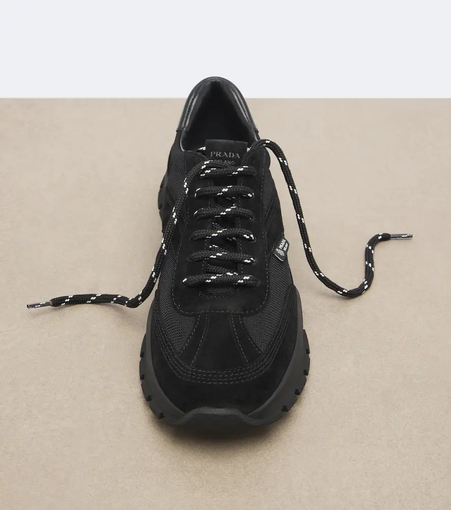 Prada Suede-trimmed sneakers | Thumbnail 4 Prada Suede-trimmed sneakers | Thumbnail 4