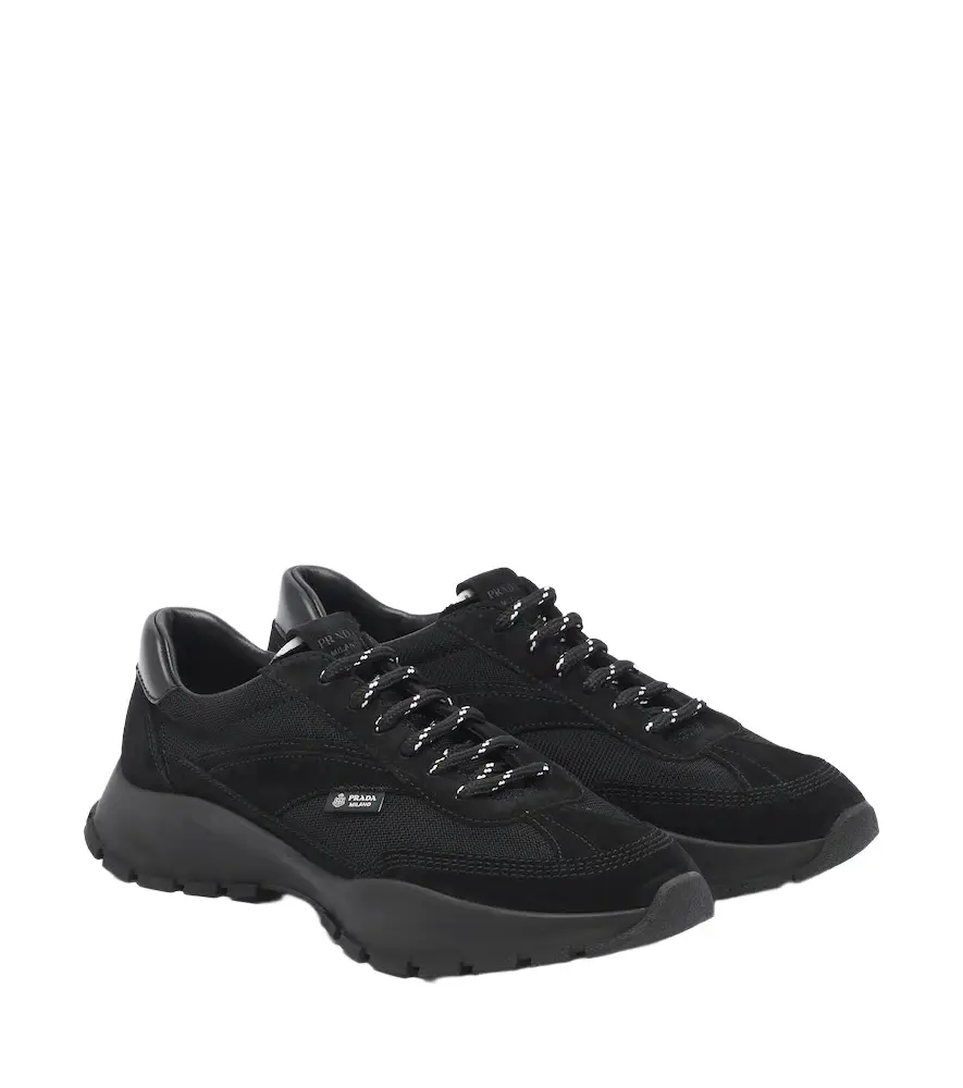 Suede-trimmed sneakers Suede-trimmed sneakers