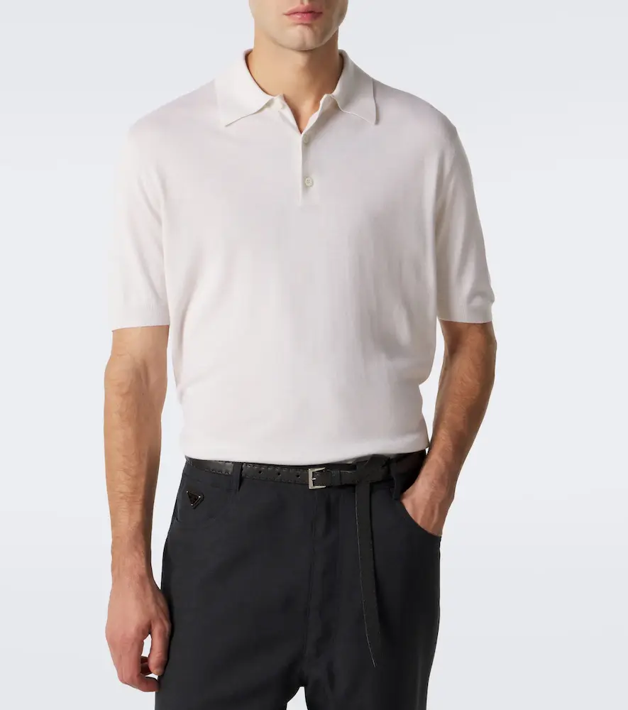 Prada Cashmere and silk polo shirt | Thumbnail 4 Prada Cashmere and silk polo shirt | Thumbnail 4