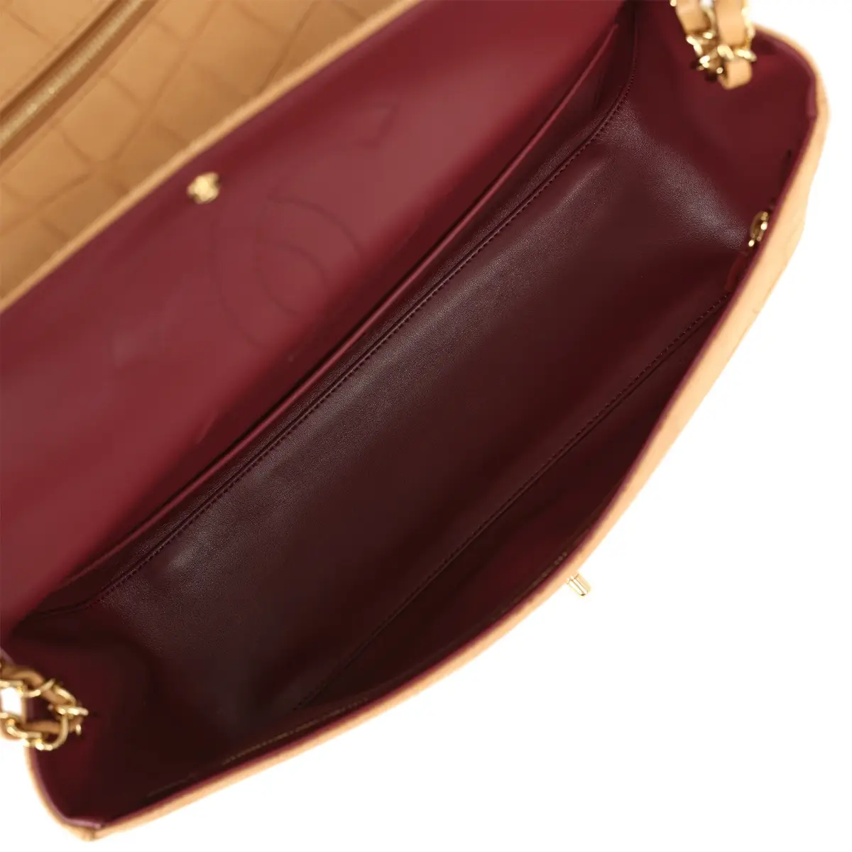 Chanel Chanel Maxi "Souplissimo" Small Flap Bag Camel Croc Embossed Suede Gold Hardware | Thumbnail 11 Chanel Chanel Maxi "Souplissimo" Small Flap Bag Camel Croc Embossed Suede Gold Hardware | Thumbnail 11