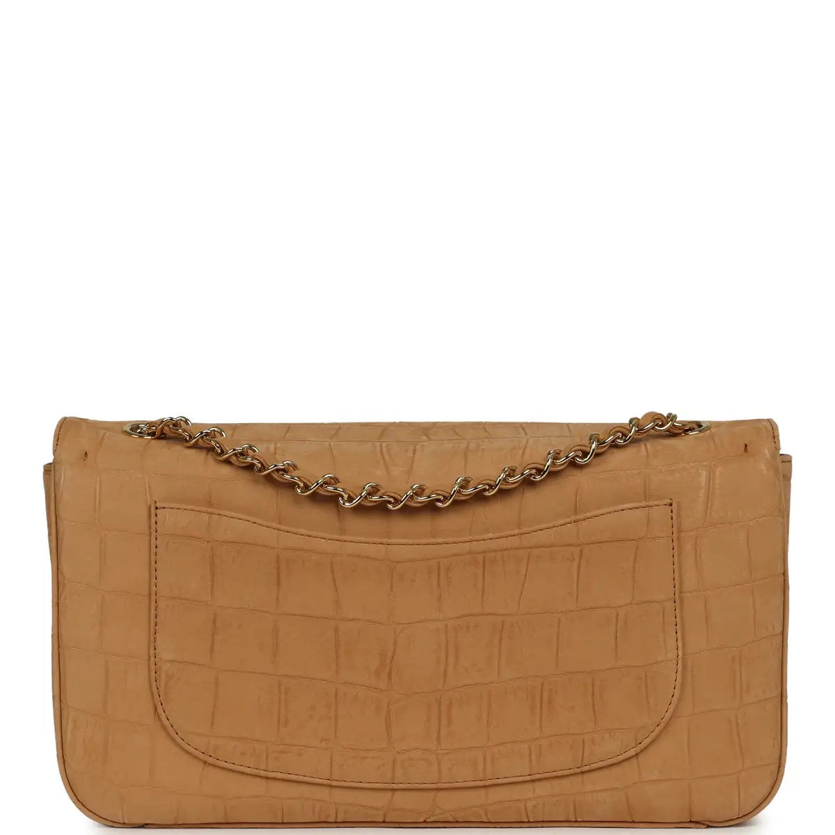 Chanel Chanel Maxi "Souplissimo" Small Flap Bag Camel Croc Embossed Suede Gold Hardware | Thumbnail 4 Chanel Chanel Maxi "Souplissimo" Small Flap Bag Camel Croc Embossed Suede Gold Hardware | Thumbnail 4